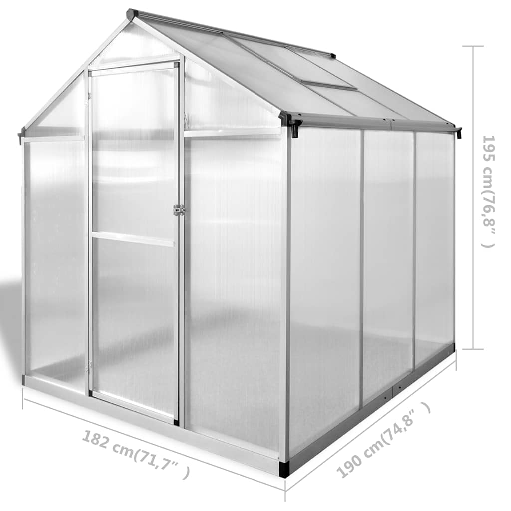 Megerősített alumínium melegház 3,46 m² 10