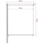Fehér, kültéri sötétítő roló 205(Szé)x140(Ma) cm 6