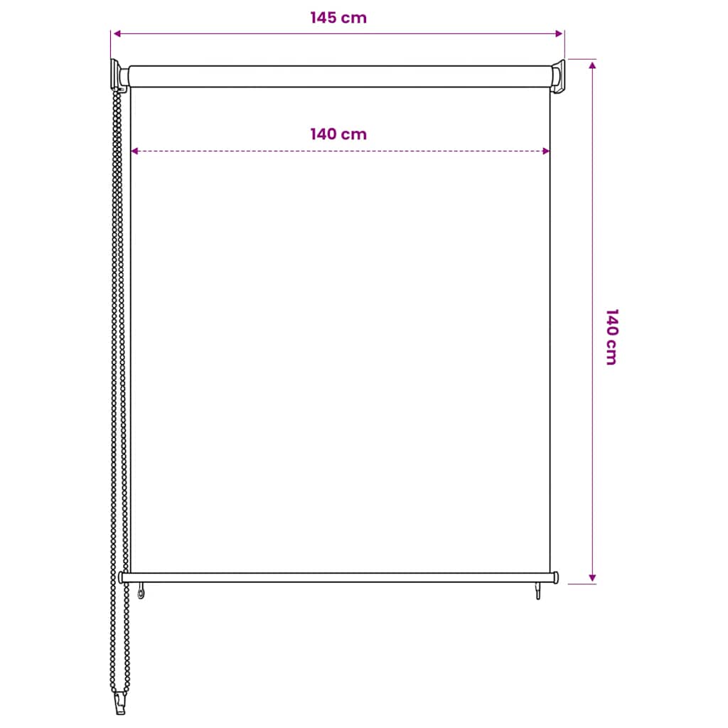 Antracit színű, kültéri sötétítő roló 145(Szé)x140(Ma) cm 6