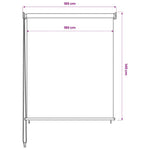 Antracit színű, kültéri sötétítő roló 185(Szé)x140(Ma) cm 6