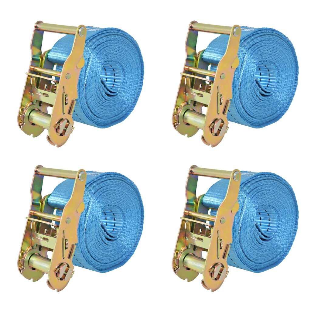 4 db kék racsnis rögzítőheveder 2 tonna 6 m x 38 mm
