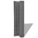 Szürke kétoldalas PVC kerti kerítés 150 x 500 cm 2