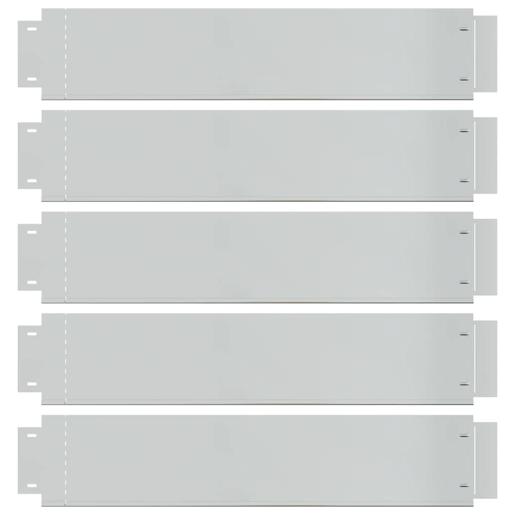 5 darabos gyepkerítés galvanizált acélból 100 x 19 cm 3