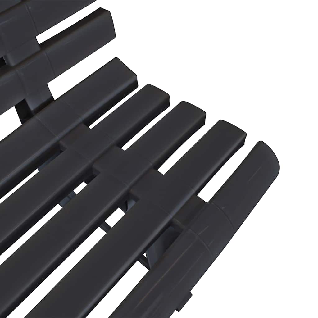 Antracitszürke műanyag kerti pad 145,5 cm 4