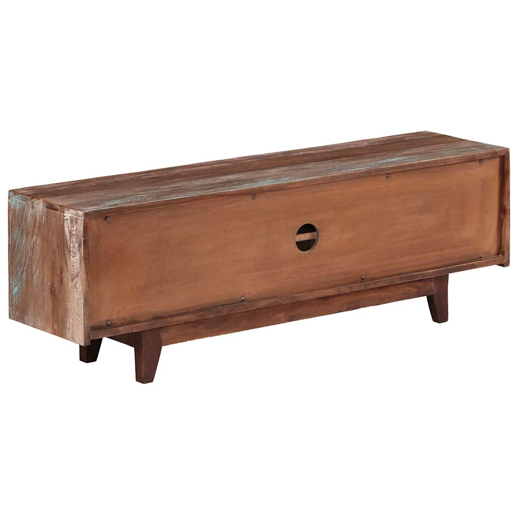 Vintage stílusú tömör akácfa TV-szekrény 118 x 30 x 40 cm 5