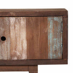 Vintage stílusú tömör akácfa TV-szekrény 118 x 30 x 40 cm 12