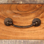 Vintage stílusú tömör fa TV-szekrény 118 x 30 x 40 cm 11