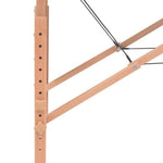 3 zónás fekete összecsukható 10 cm-es masszázsasztal és zsámoly 8