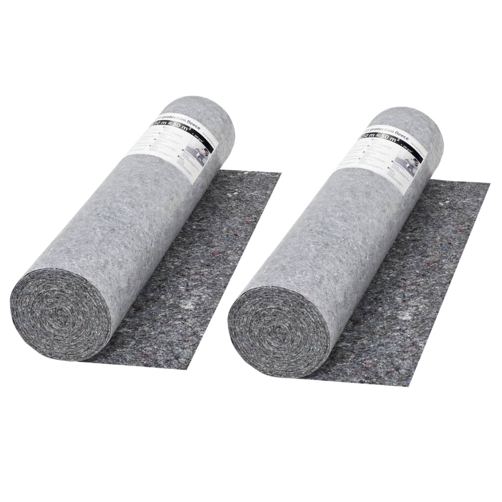 2 db szürke csúszásmentes takarófilc 50 m 280 g/m² 2