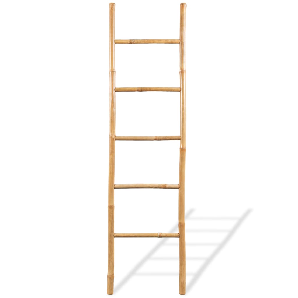 5 fokos, bambusz törölközőszárító létra 150 cm 2