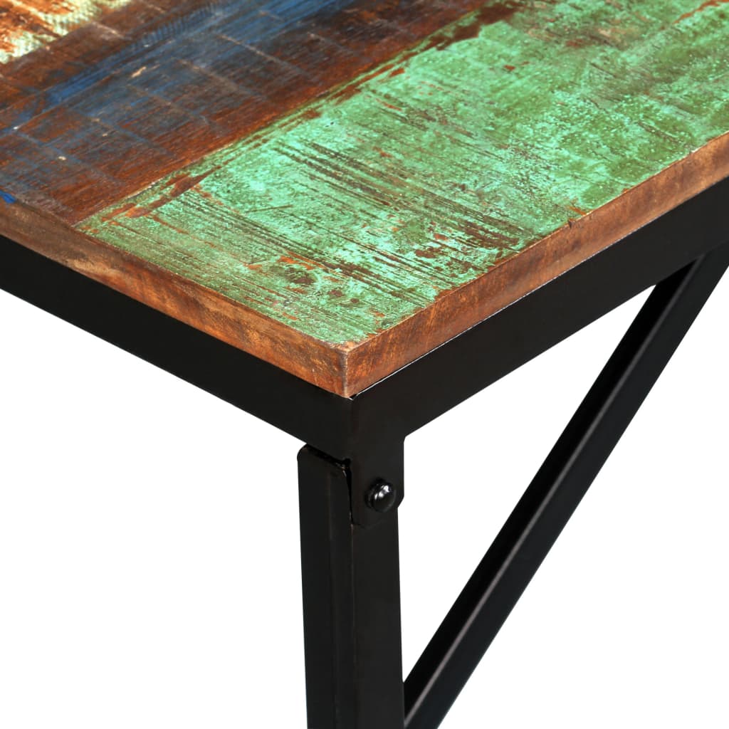 Tömör újrahasznosított fa pad 110 x 35 x 45 cm 4