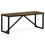Tömör újrahasznosított fa pad 110 x 35 x 45 cm 8