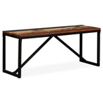 Tömör újrahasznosított fa pad 110 x 35 x 45 cm 10