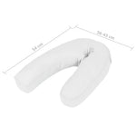 J-alakú fehér kismama párna 54 x (36-43) cm 3