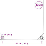 Fehér takaróponyva 650 g/m² 3 x 6 m 6