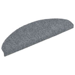15 db öntapadós lépcsőszőnyeg 65 x 21 x 4 cm világosszürke félkör alakú nagy 3
