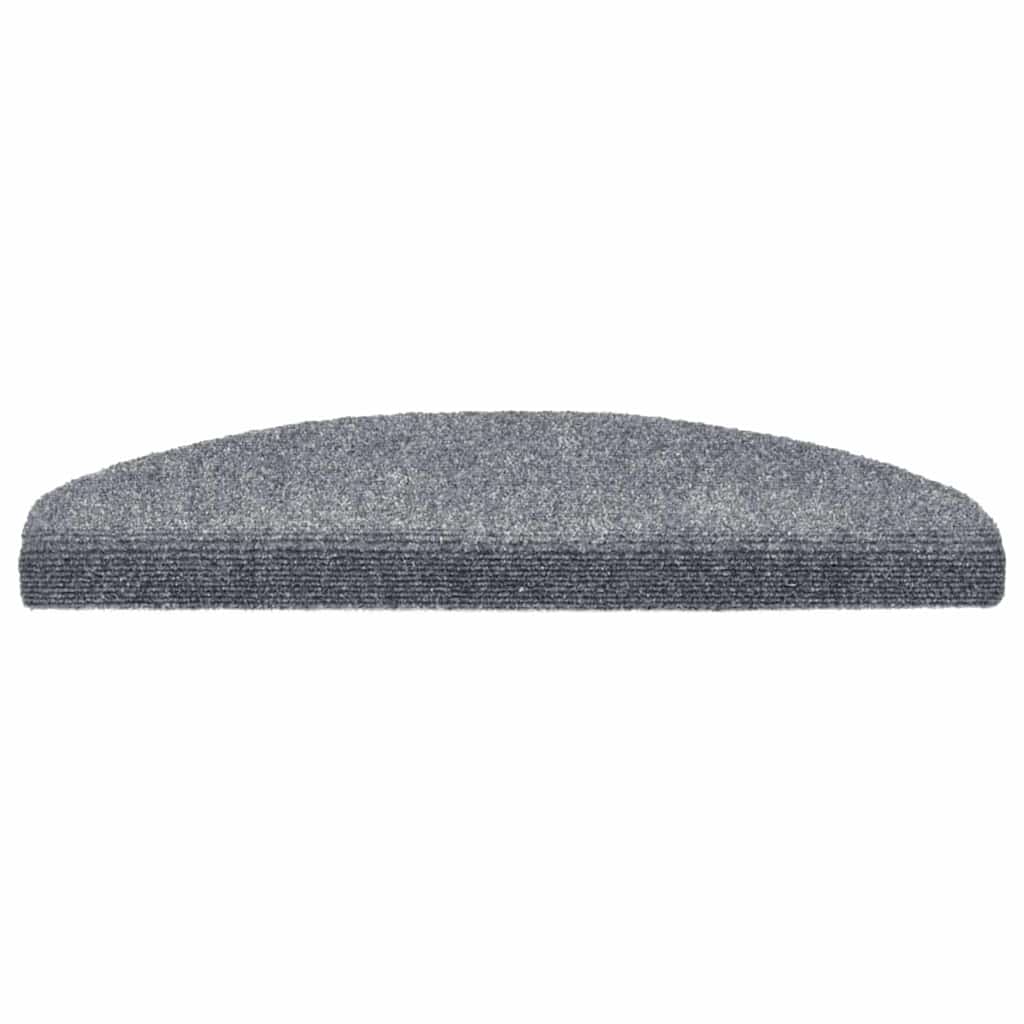 15 db öntapadós lépcsőszőnyeg 65 x 21 x 4 cm világosszürke félkör alakú nagy 4