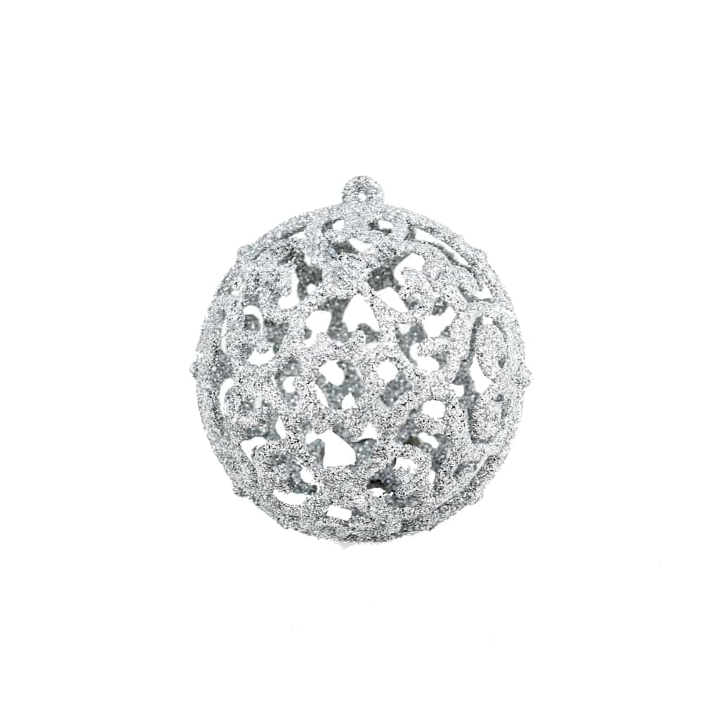 100 darabos ezüstszínű karácsonyi gömb készlet 3/4/6 cm 3