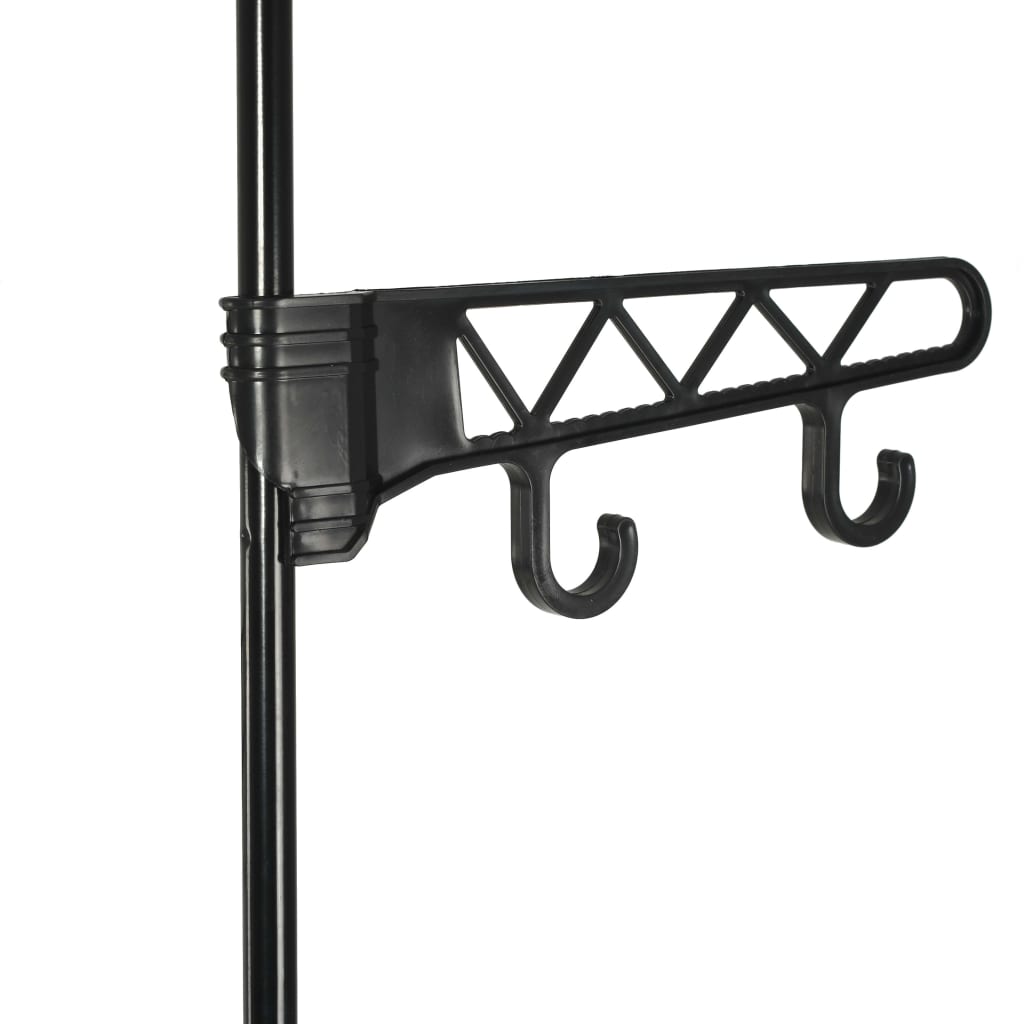 Fekete acél/nemszőtt textília ruhaállvány 55 x 28,5 x 175 cm 4