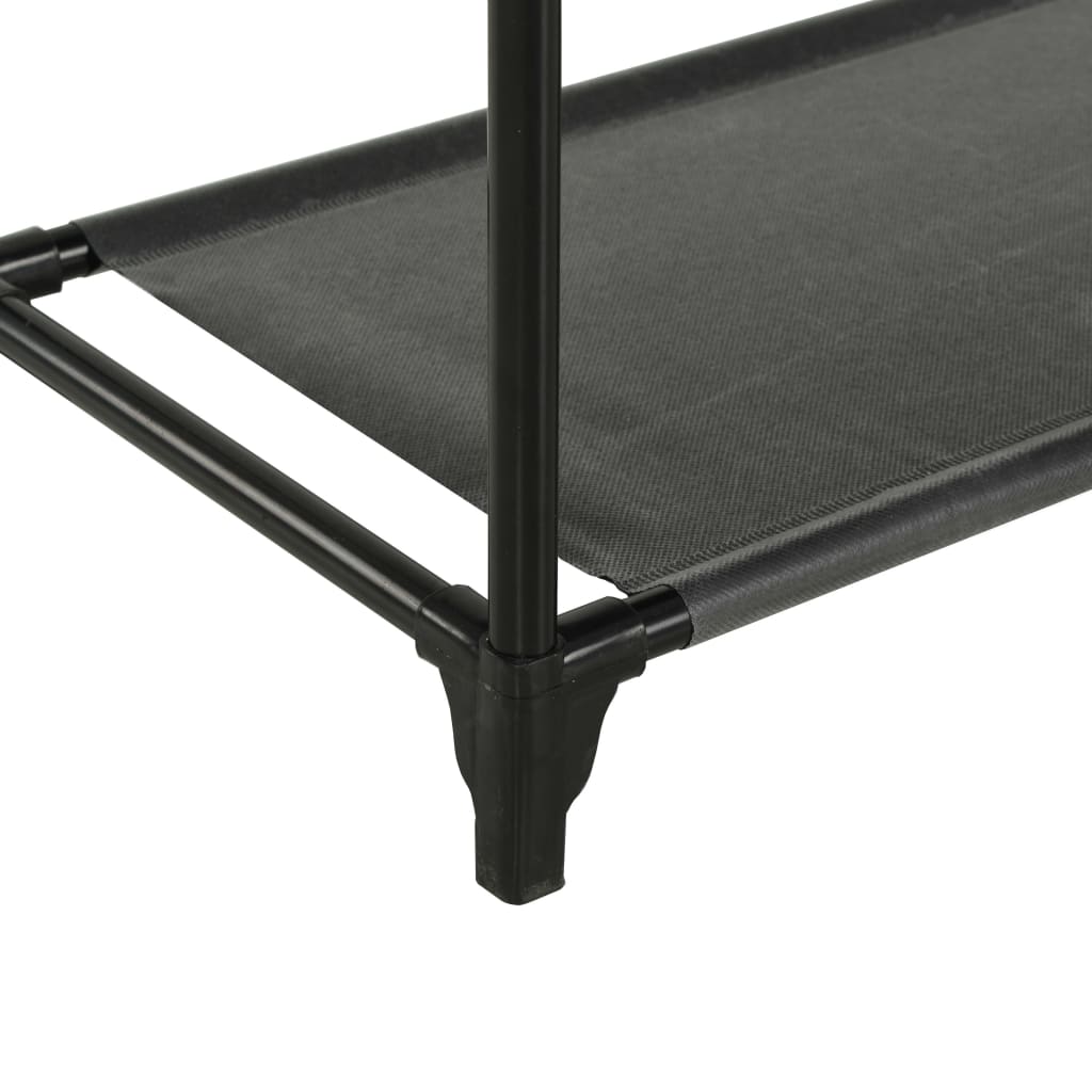 Fekete acél/nemszőtt textília ruhaállvány 55 x 28,5 x 175 cm 6