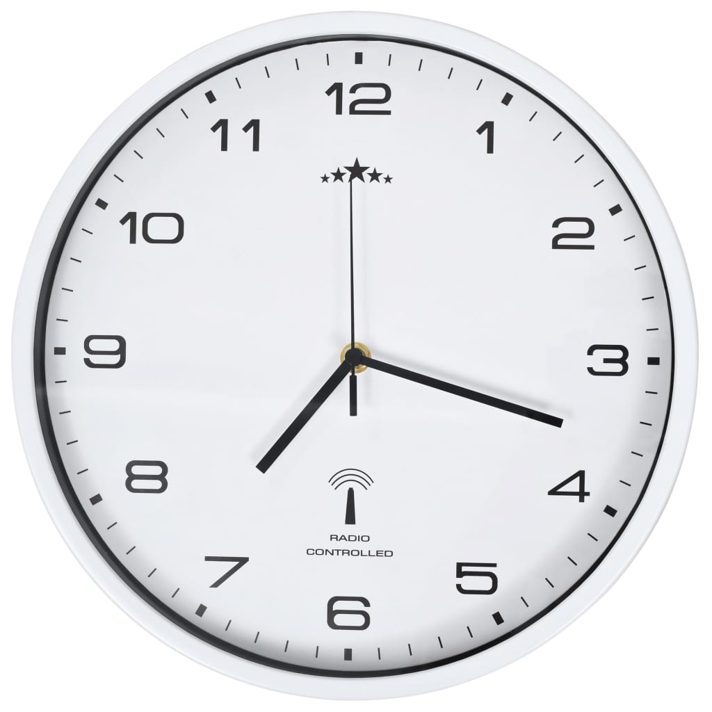 Fehér színű rádióvezérelt falióra kvarcszerkezettel 31 cm 3