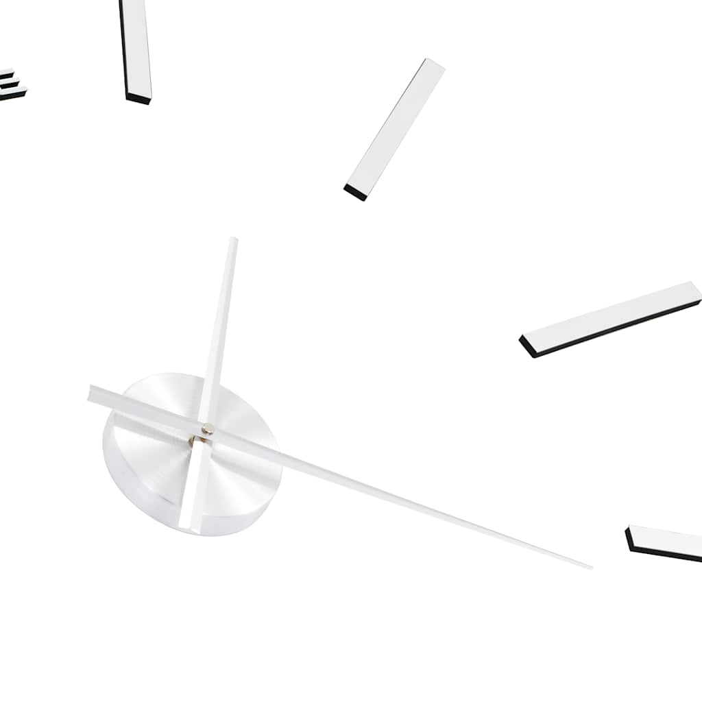Modern küllemű ezüstszínű 3D falióra, 100 cm XXL méret 5