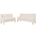 2 részes krémfehér szövet ülőgarnitúra