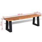 Tömör akácfa pad 160 cm 6
