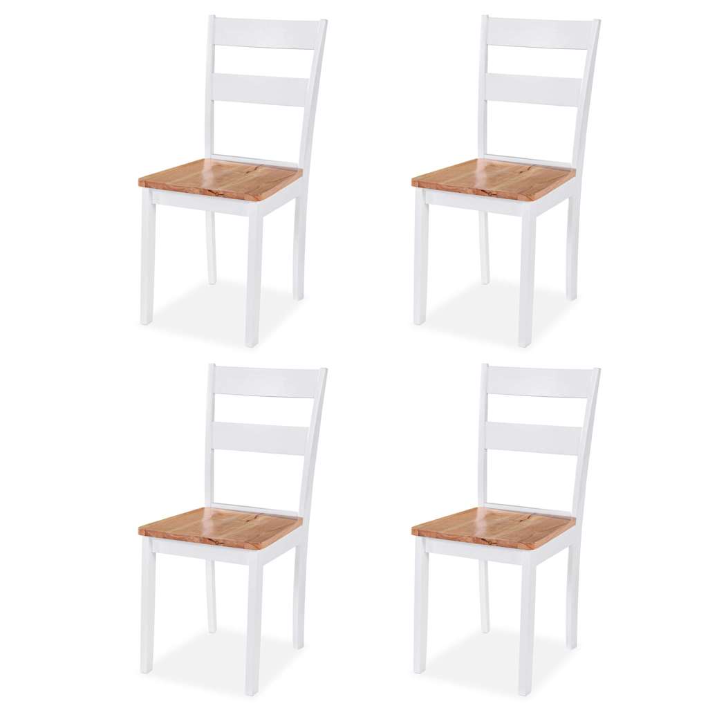 5 részes fehér MDF és gumifa étkezőgarnitúra 3