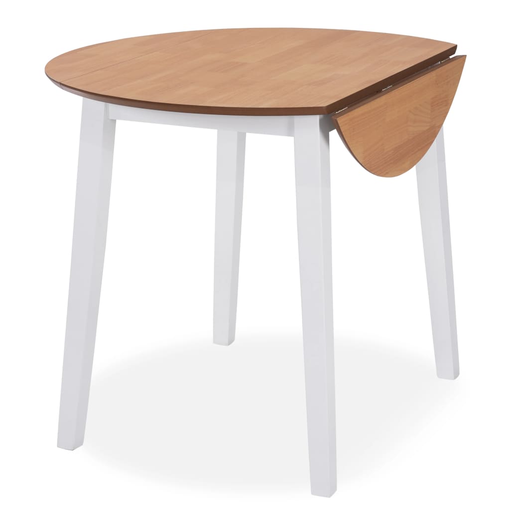 5 részes fehér MDF és gumifa étkezőgarnitúra 4