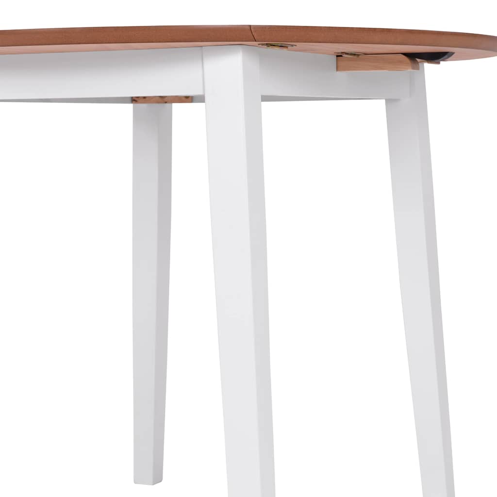 5 részes fehér MDF és gumifa étkezőgarnitúra 5