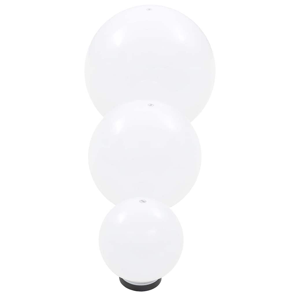 3 db-os LED gömblámpa-szett 20 / 30 / 40 cm PMMA 5