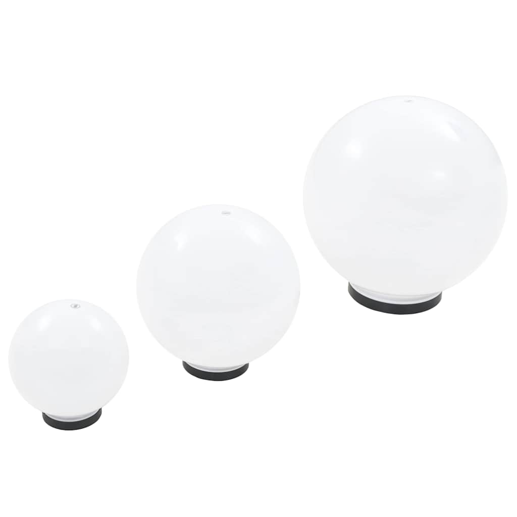 3 db-os LED gömblámpa-szett 20 / 30 / 40 cm PMMA 6