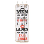 Falra szerelhető fogas 6 akasztóval 120 x 40 cm „MEN LADIES” 2