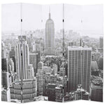 Fekete-fehér New York mintás paraván 200 x 170 cm