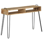 Tömör mangófa konzolasztal 115 x 35 x 76 cm 11