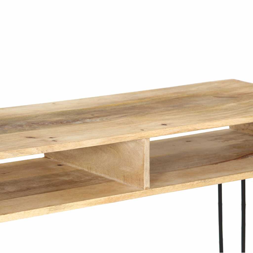 Tömör mangófa konzolasztal 115 x 35 x 76 cm 5