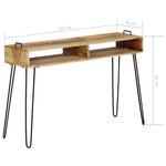 Tömör mangófa konzolasztal 115 x 35 x 76 cm 7