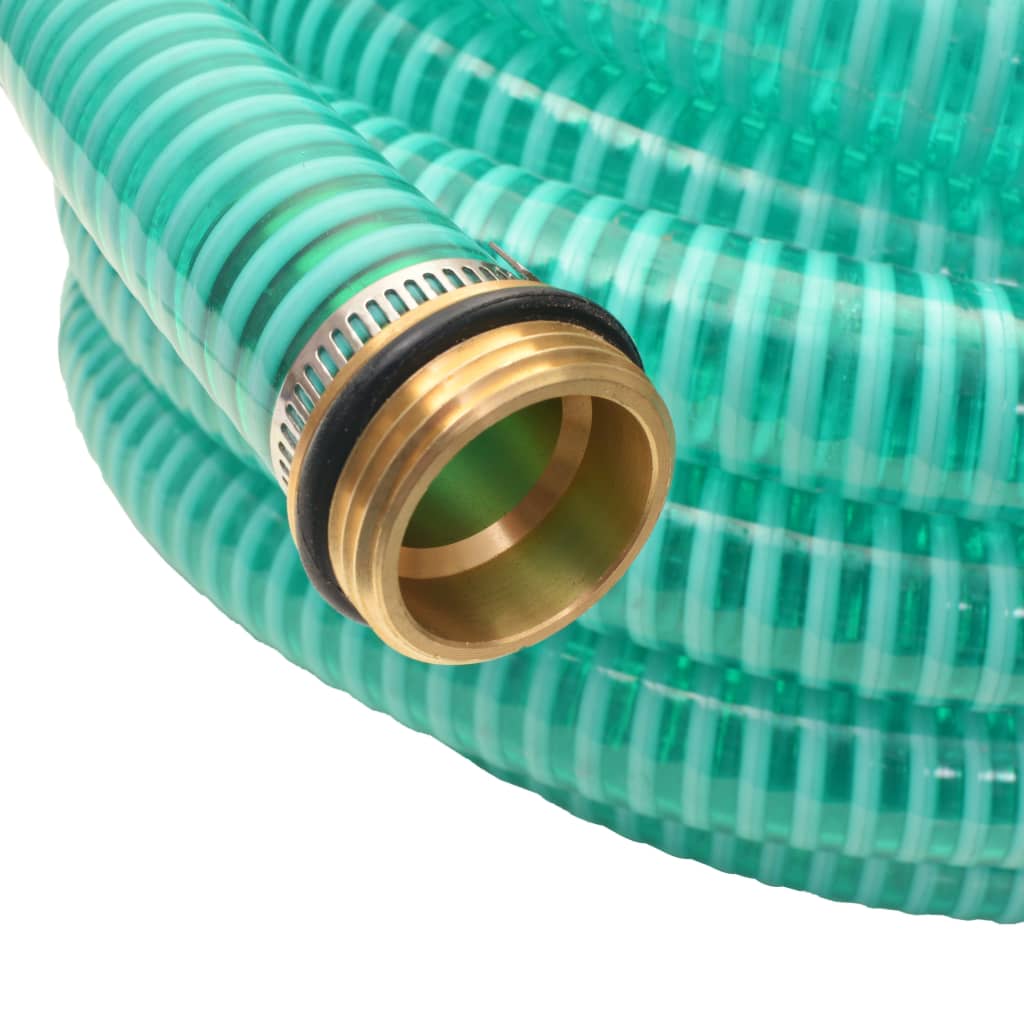 Zöld szívótömlő sárgaréz csatlakozókkal 3 m 25 mm 2