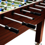 Barna acél csocsóasztal 140 x 74,5 x 87,5 cm 7