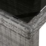 Polyrattan és üveg kerti asztal 240 x 90 x 74 cm 2