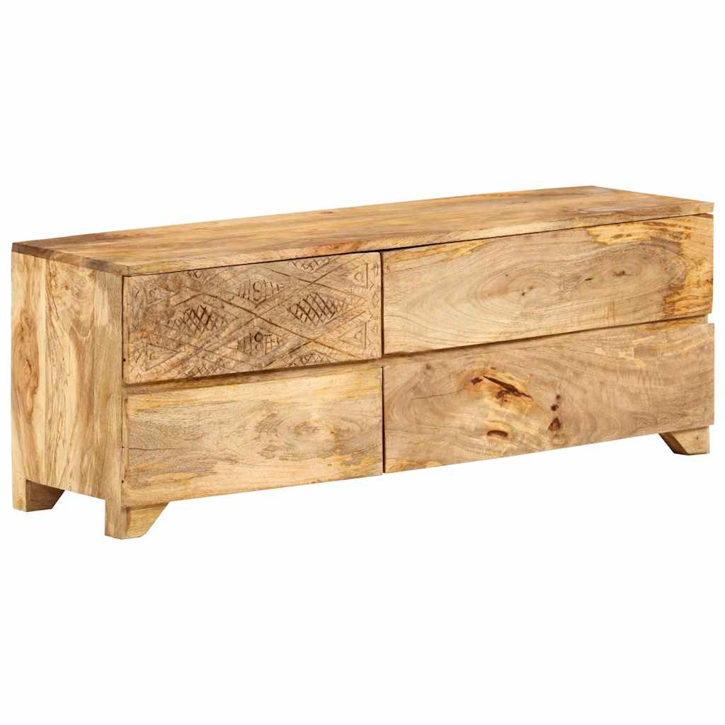 Tömör mangófa TV-szekrény 110 x 30 x 40 cm 11