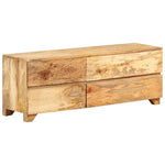 Tömör mangófa TV-szekrény 110 x 30 x 40 cm 9