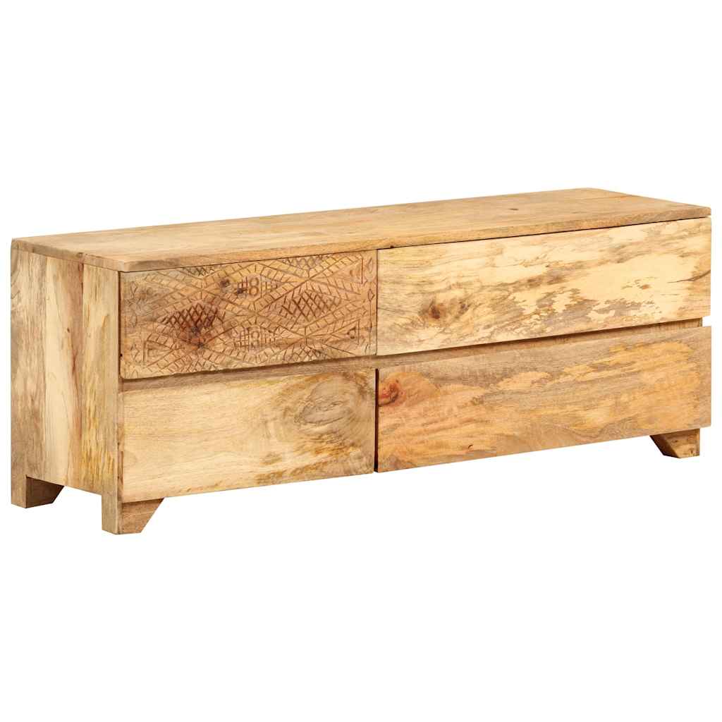 Tömör mangófa TV-szekrény 110 x 30 x 40 cm 9