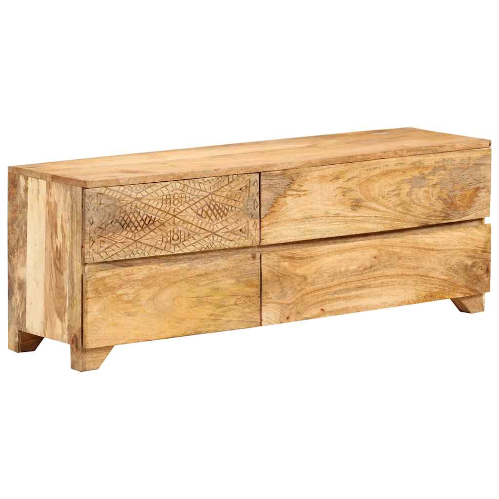 Tömör mangófa TV-szekrény 110 x 30 x 40 cm 10