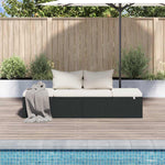 Fekete polyrattan kerti ágy 195 x 60 cm 3