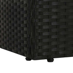 Fekete polyrattan kerti ágy 195 x 60 cm 7