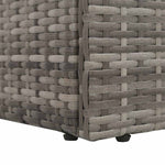 Szürke polyrattan kerti ágy 195 x 60 cm 7