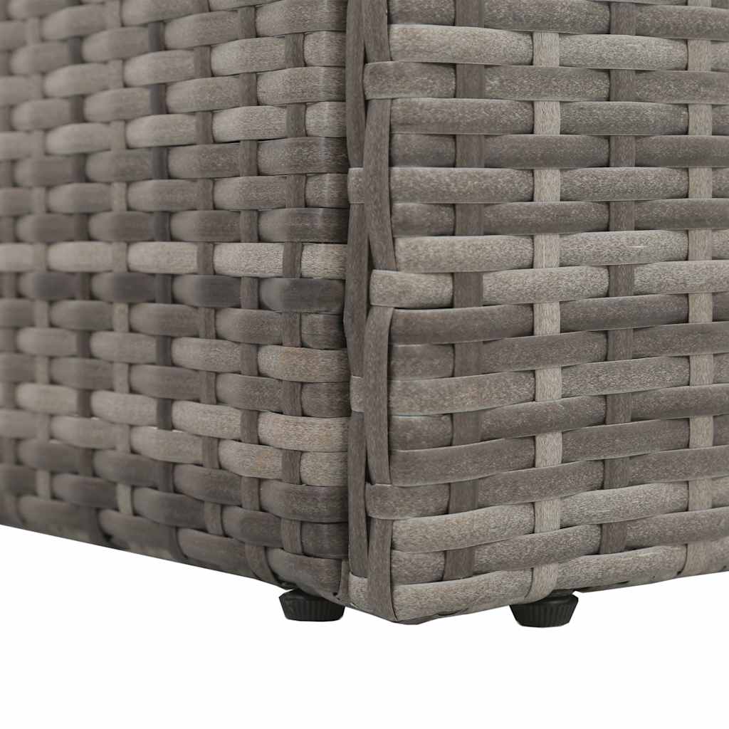 Szürke polyrattan kerti ágy 195 x 60 cm 7
