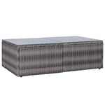 8-részes szürke polyrattan kerti bútorszett párnákkal 7